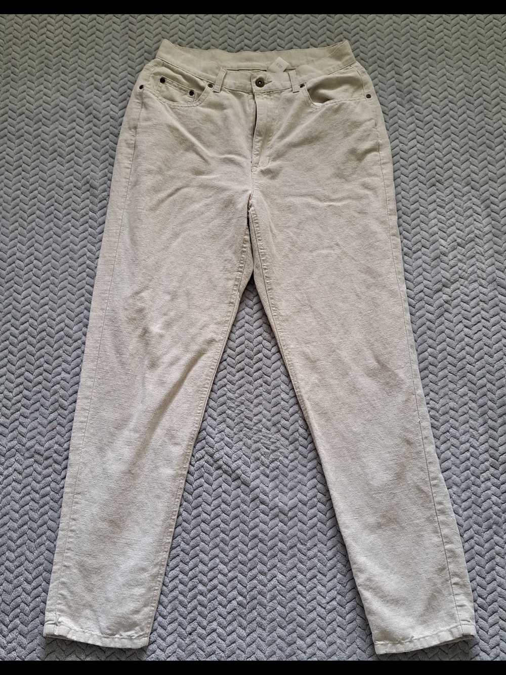 Liz Claiborne Petite Linen-Cotton Pants in Light Beige